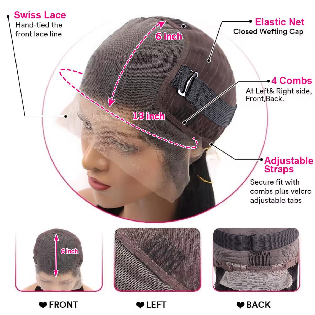 Ali Bling glueless cap 22-23 inch wig for a secure, comfortable fit