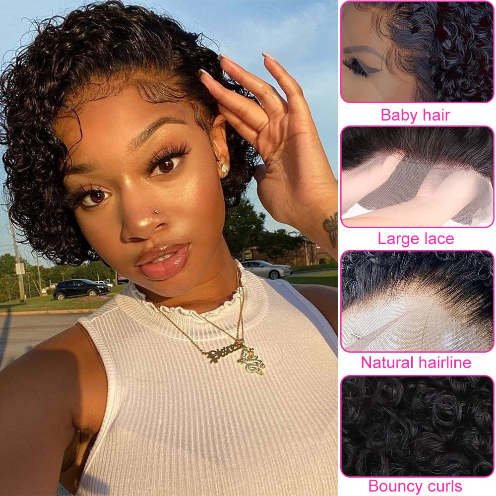 Ali Bling Pixie Cut Wig showcases soft curls and easy maintenance