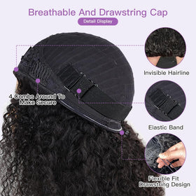 Ali Grace seamless wear-and-go half wig for quick, glue-free looks.