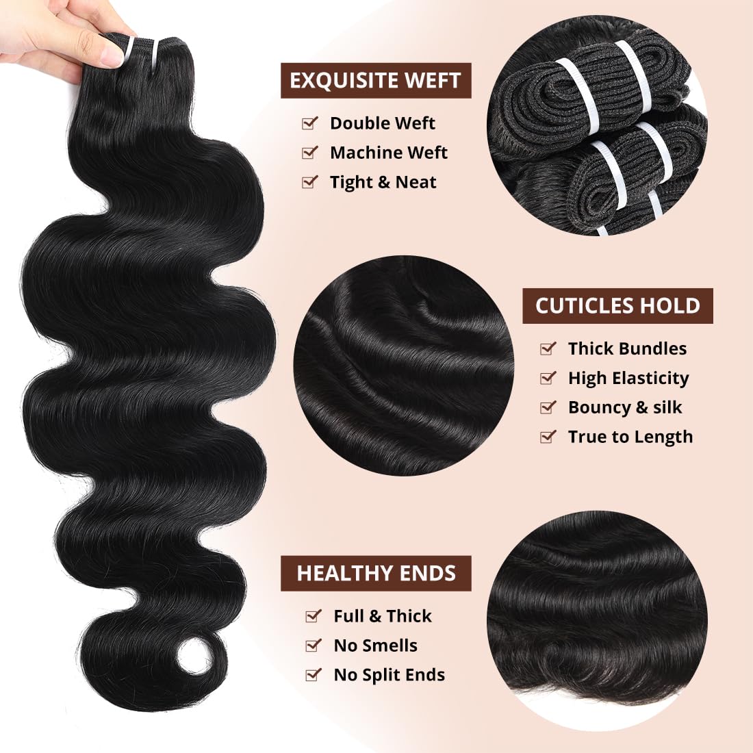 Ali Love double weft bundles minimize shedding and boost longevity in wear.