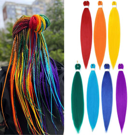 ALIABSION Rainbow Braiding Hair 26-inch extensions ideal for DIY goddess box braids.