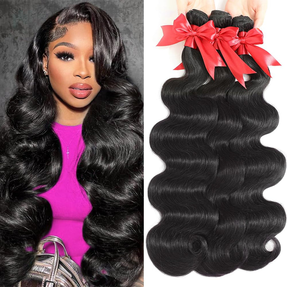 ALIANNA 12A body wave bundles 20-inch natural black for quick, full-volume installs.