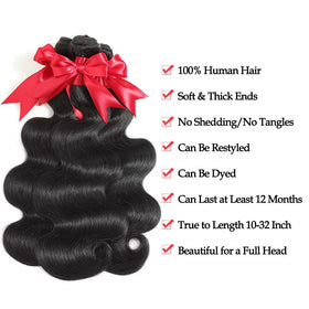 ALIANNA 12A body wave bundles 24-inch natural black adds drama and fullness.