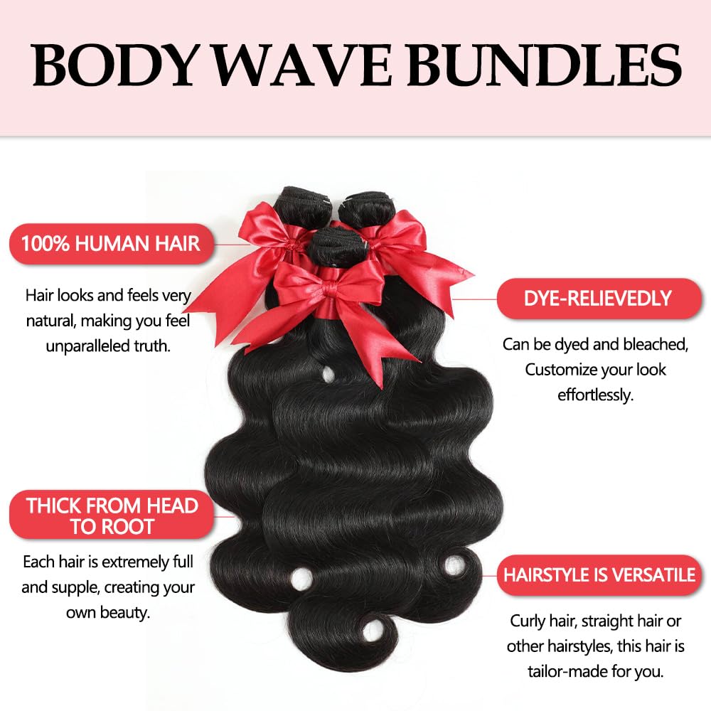 ALIANNA 12A body wave bundles double machine weft for extra durability.