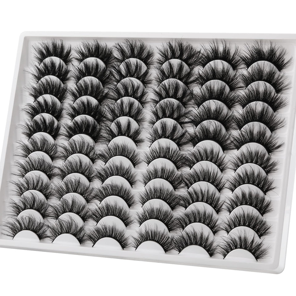 ALICE 30-pairs 20mm lashes pack with bold volume for dramatic evening looks.
