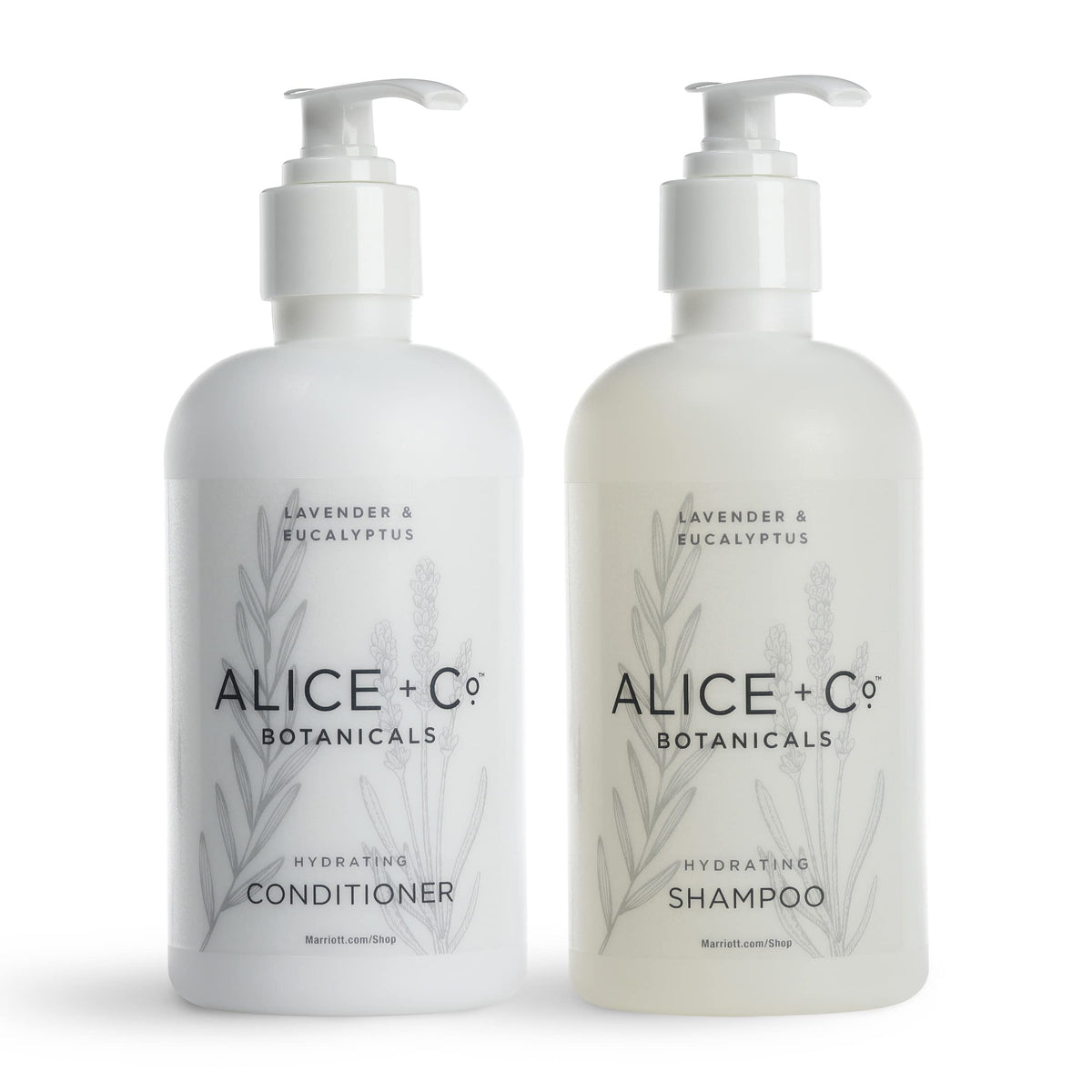 Alice + Co. Lavender shampoo bottle for a refreshing cleanse.