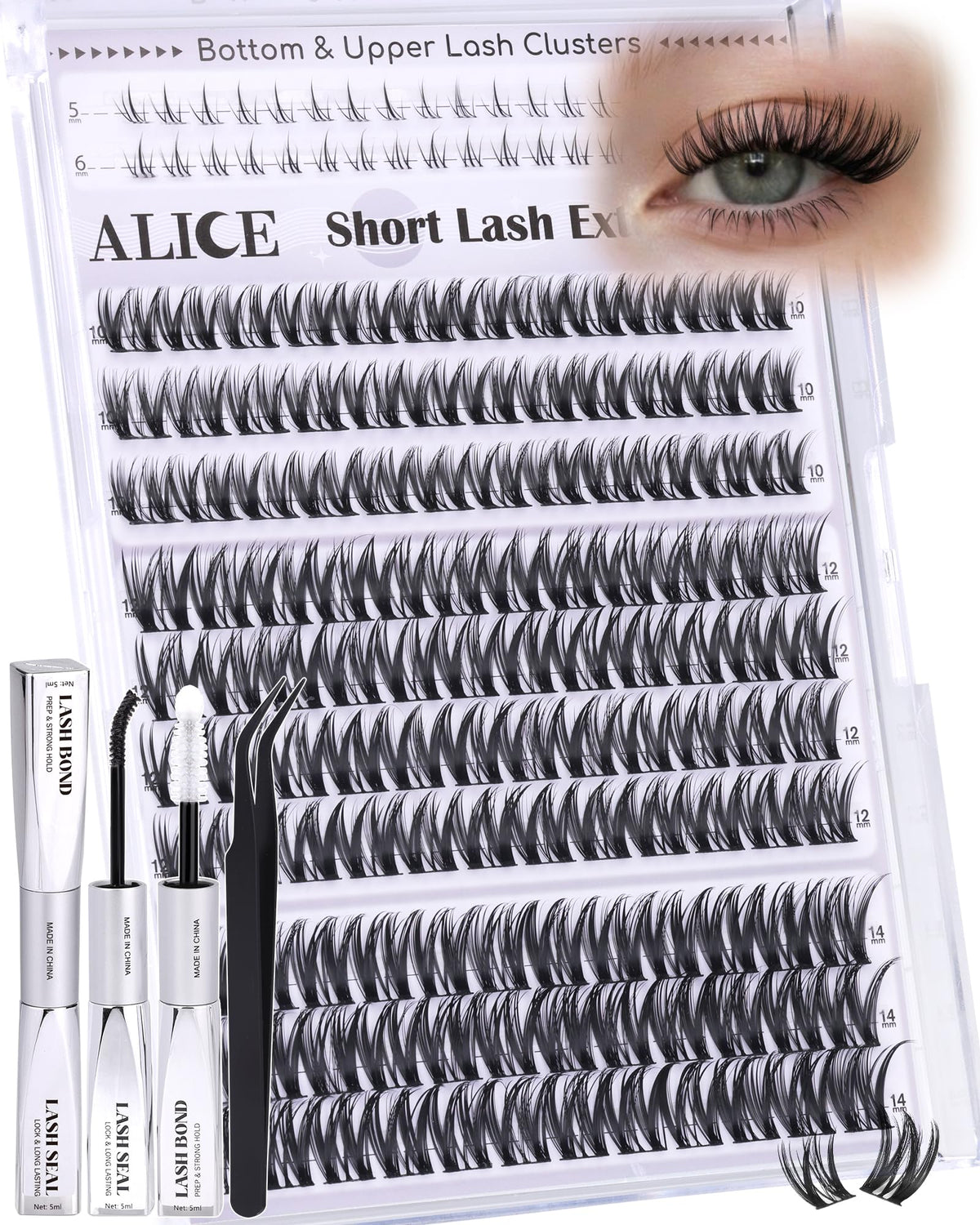 ALICE Flaunt Lash Clusters Kit with feather-light band for seamless day-long wear