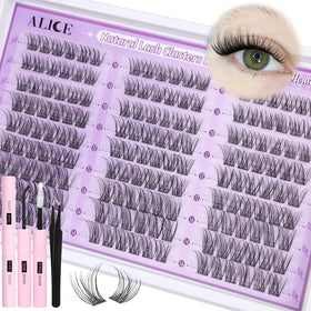 ALICE Wispy Lash Clusters Kit in use with soft, comfortable wear.