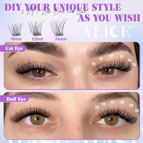ALICE Lash Extension Tweezers shown for precise cluster placement and control.