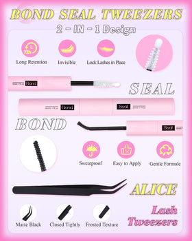ALICE bond and seal glue supports lash longevity and protection