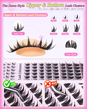 ALICE spiky bottom lashes stored upside-down for easy pickup