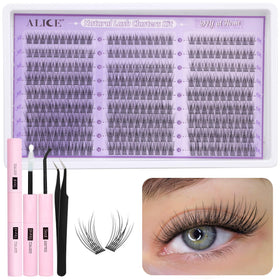 ALICE natural lash clusters 270pcs for easy at-home extensions.