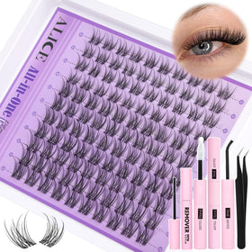 ALICE natural lash extensions kit with invisible band for seamless daytime looks.