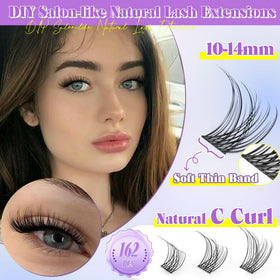 ALICE Natural lashes stay healthy with gentle clusters and glue for daily wear.
