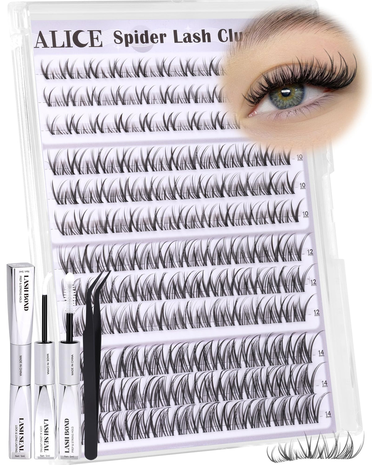ALICE Long-wear lashes: 15+ wears with home kit.