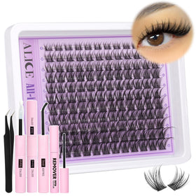 ALICE Wispy Lash Clusters Kit DIY styles for natural to fluffy looks.