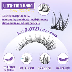 ALICE Wispy Lash Clusters Kit tweezers for precise placement.
