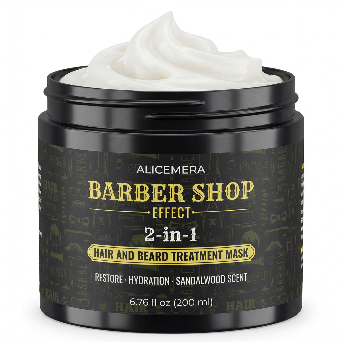 Alicemera Deep Conditioner bottle pouring, smoothing beard and hair for easier manageability