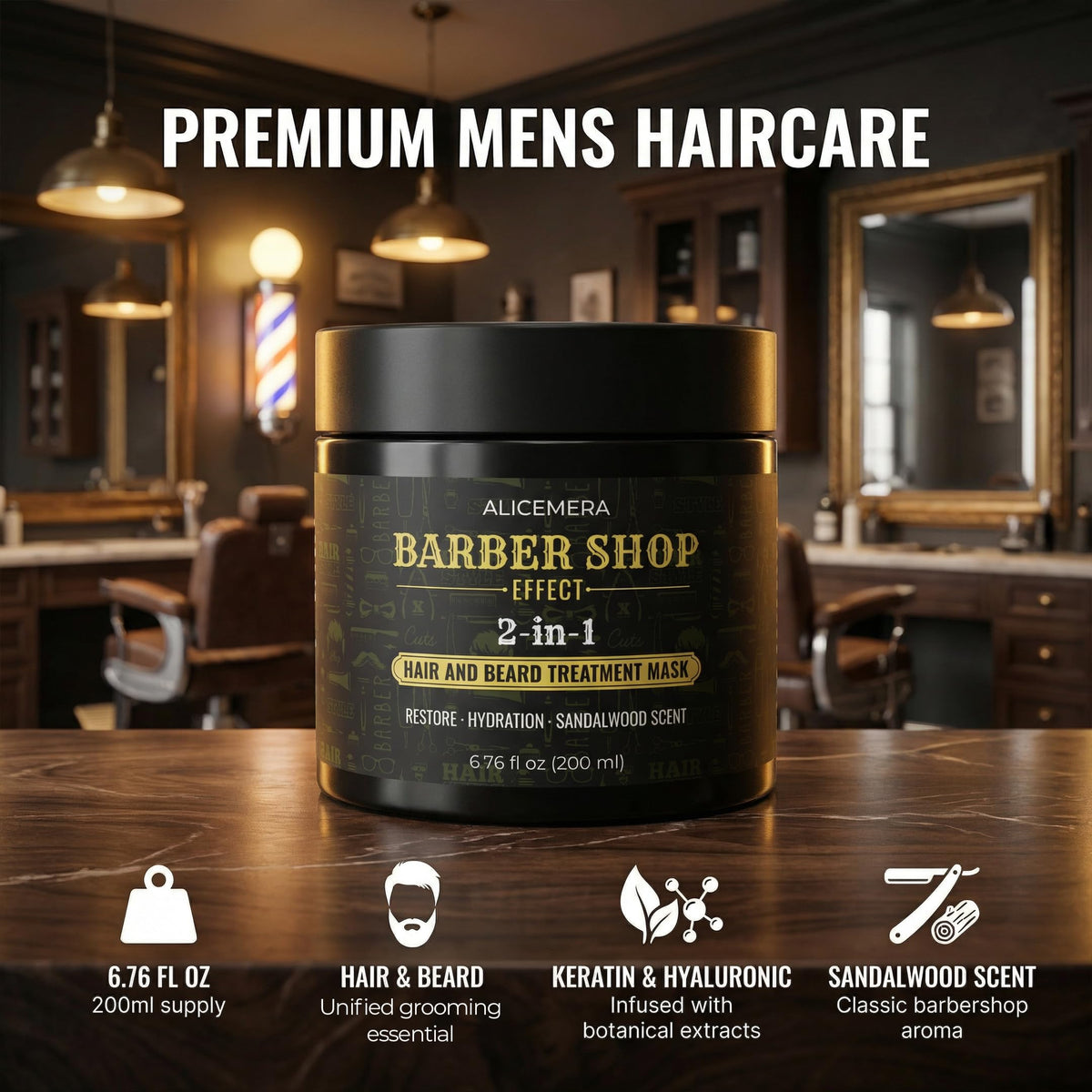 Alicemera 6.7 oz jar shown, ideal for home grooming routines
