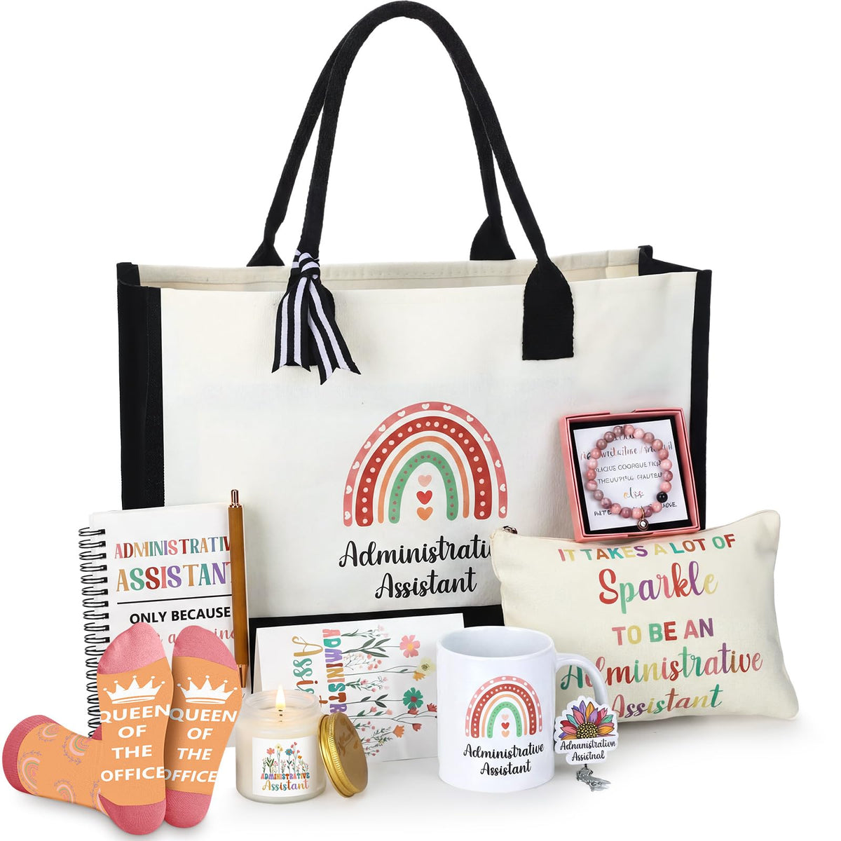 aliceset canvas tote bag for administrative assistants, durable and practical for daily errands.