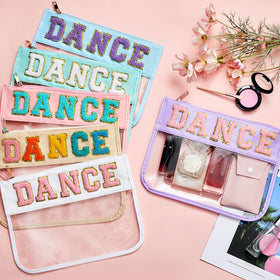 AliceSet six clear cosmetic bags provide versatile storage on the go.