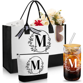Aliceset initial tote bag monogram for weekend trips and everyday organization.