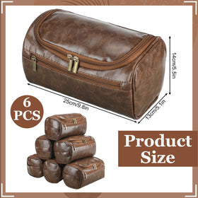 AliceSet leather groom bag with side handle, easy transport for trips.