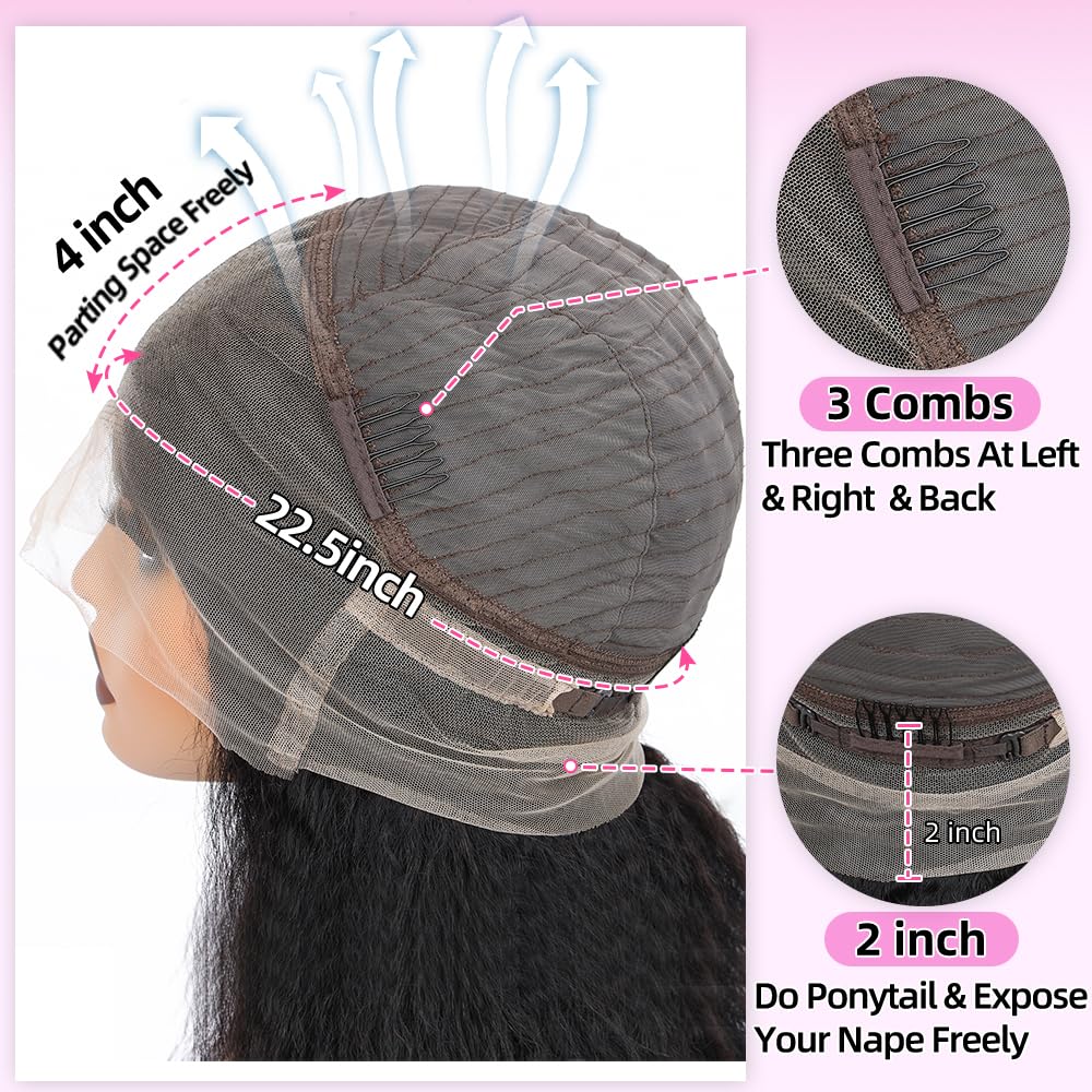 Alidiamond pre-plucked hairline on full lace cap for a natural look.