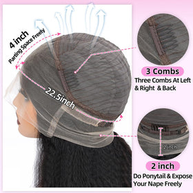 Alidiamond pre-plucked hairline on full lace cap for a natural look.