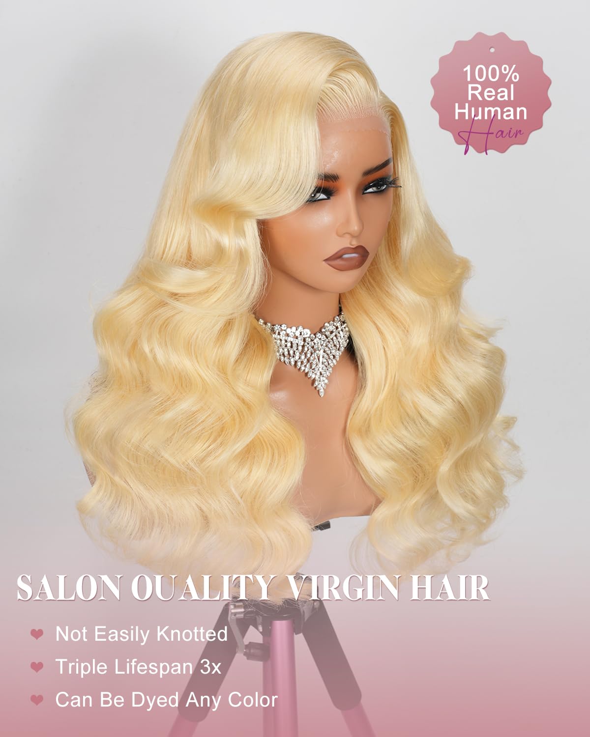 ALIDIDI MINI KNOTS 613-13x6 lace front wig with pre-plucked hairline for easy parting