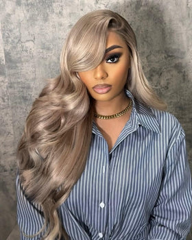 ALIDIDI MINI KNOTS ash blonde wig front view with natural hairline and shine