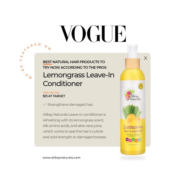 Alikay Naturals Lemongrass Leave-In hair shine close-up with healthy glow