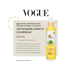 Alikay Naturals Lemongrass Leave-In hair shine close-up with healthy glow