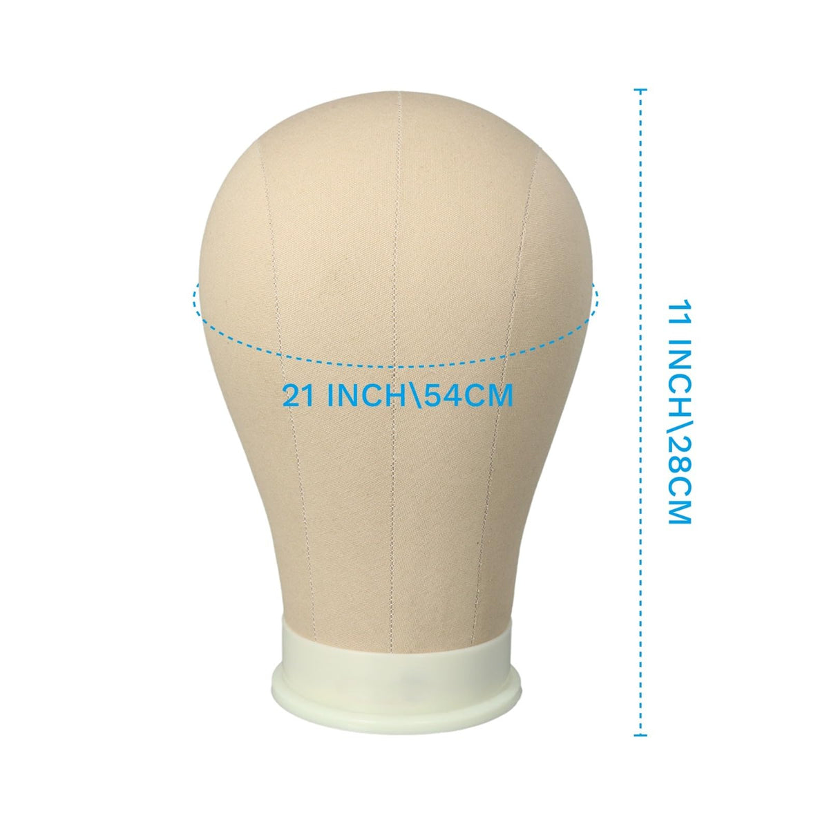 AliLeader heavy-duty canvas head supports secure wig cap placement.