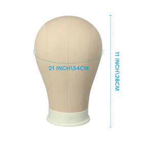 AliLeader heavy-duty canvas head supports secure wig cap placement.
