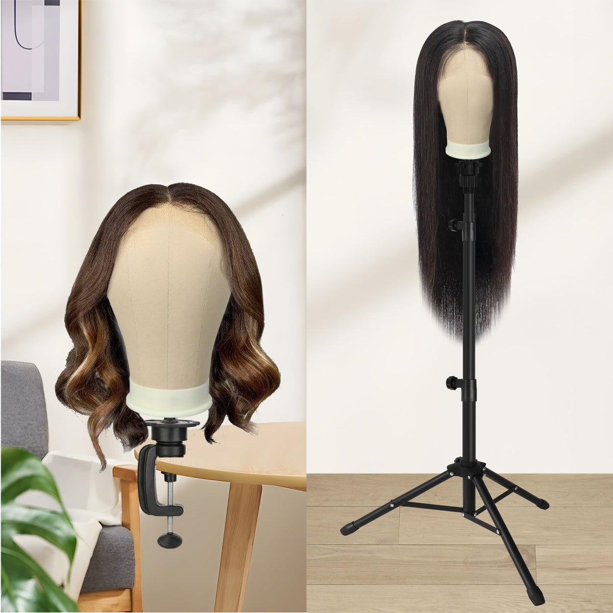 AliLeader 21-inch circumference head for accurate wig fitting.