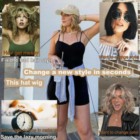 AliRobam outdoor-ready wig hat for fast, hands-free styling.
