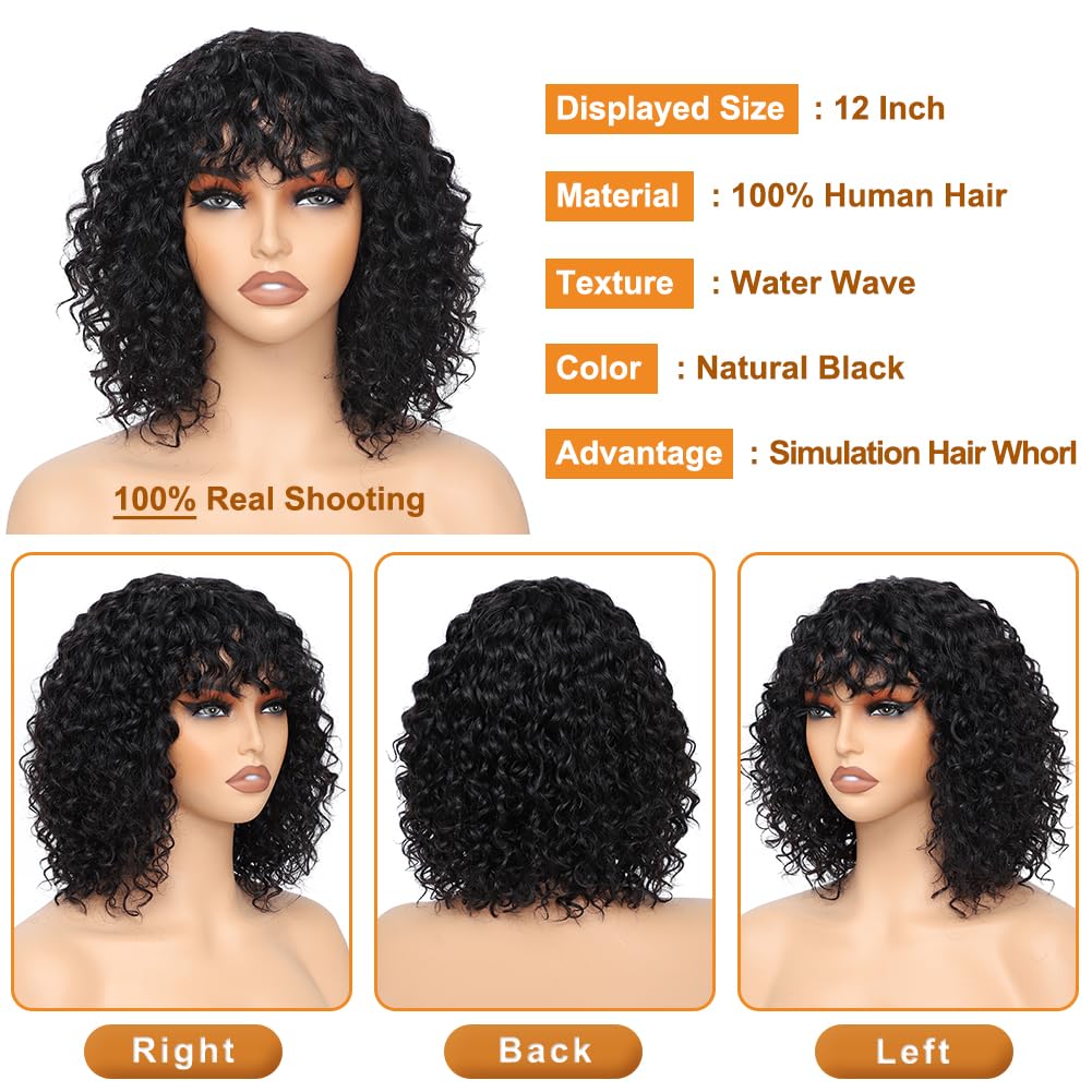 ALISFEEL Brazilian human hair wig curls for versatile styling.