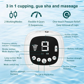 Alitake facial cupping set on charging stand highlighting portable design