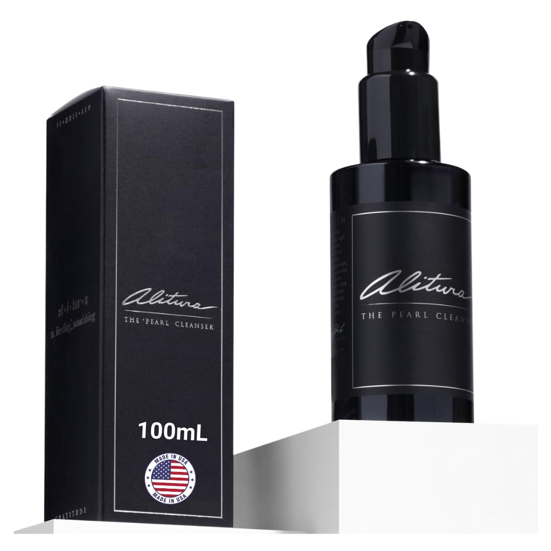 Alitura Pearl Facial Cleanser bottle with pump for daily use