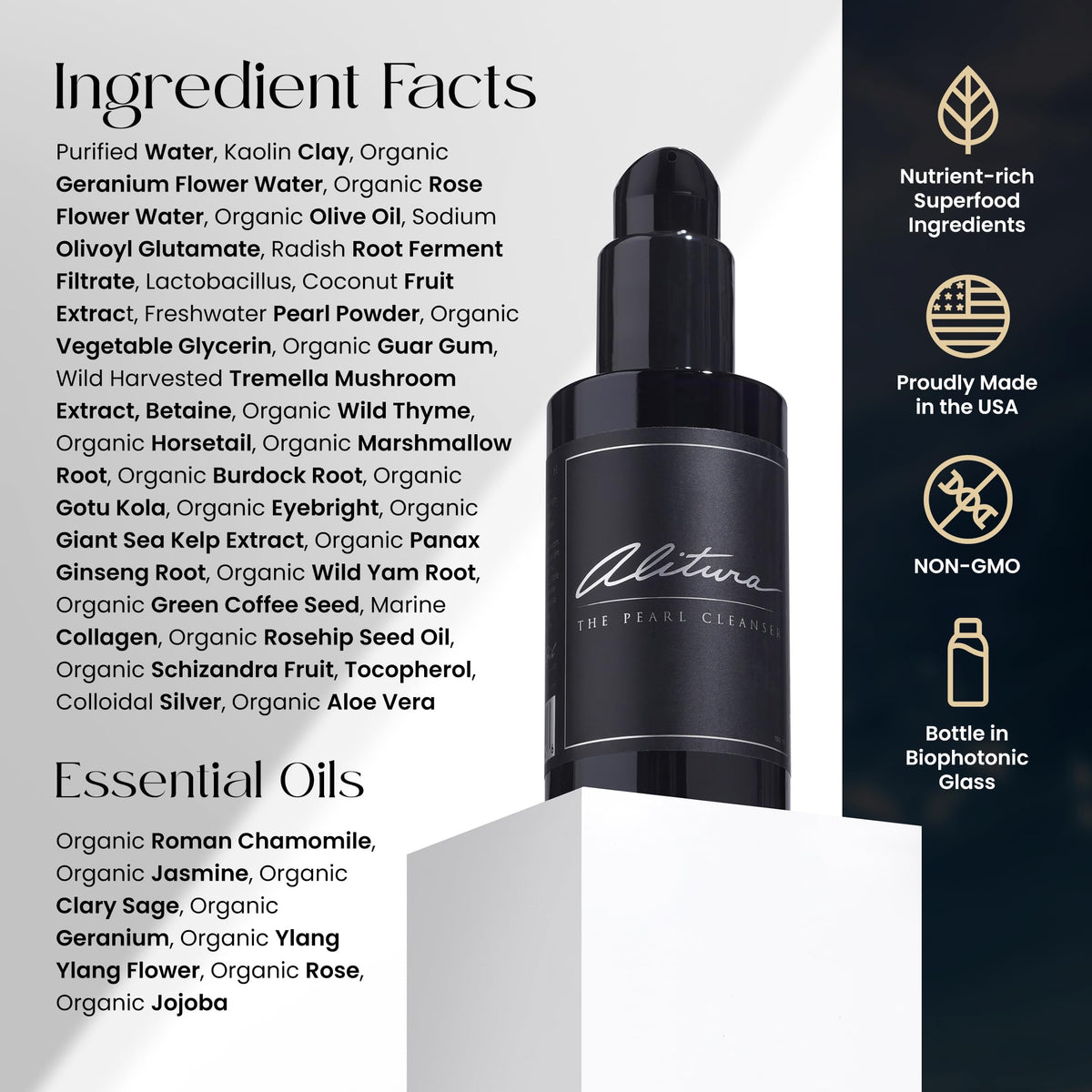 Alitura Pearl Facial Cleanser exfoliating pearls for gentle radiance