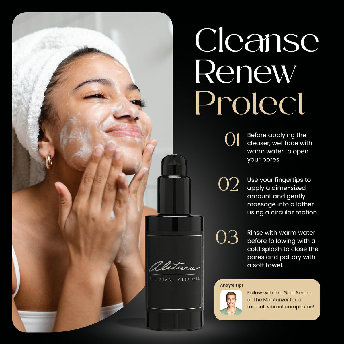 Alitura Pearl Facial Cleanser marine collagen may support skin elasticity