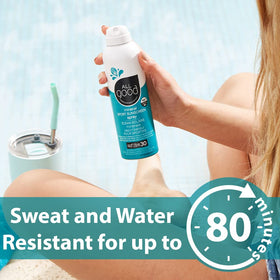 All Good Sport Sunscreen Spray shows smooth non-greasy finish during water activity