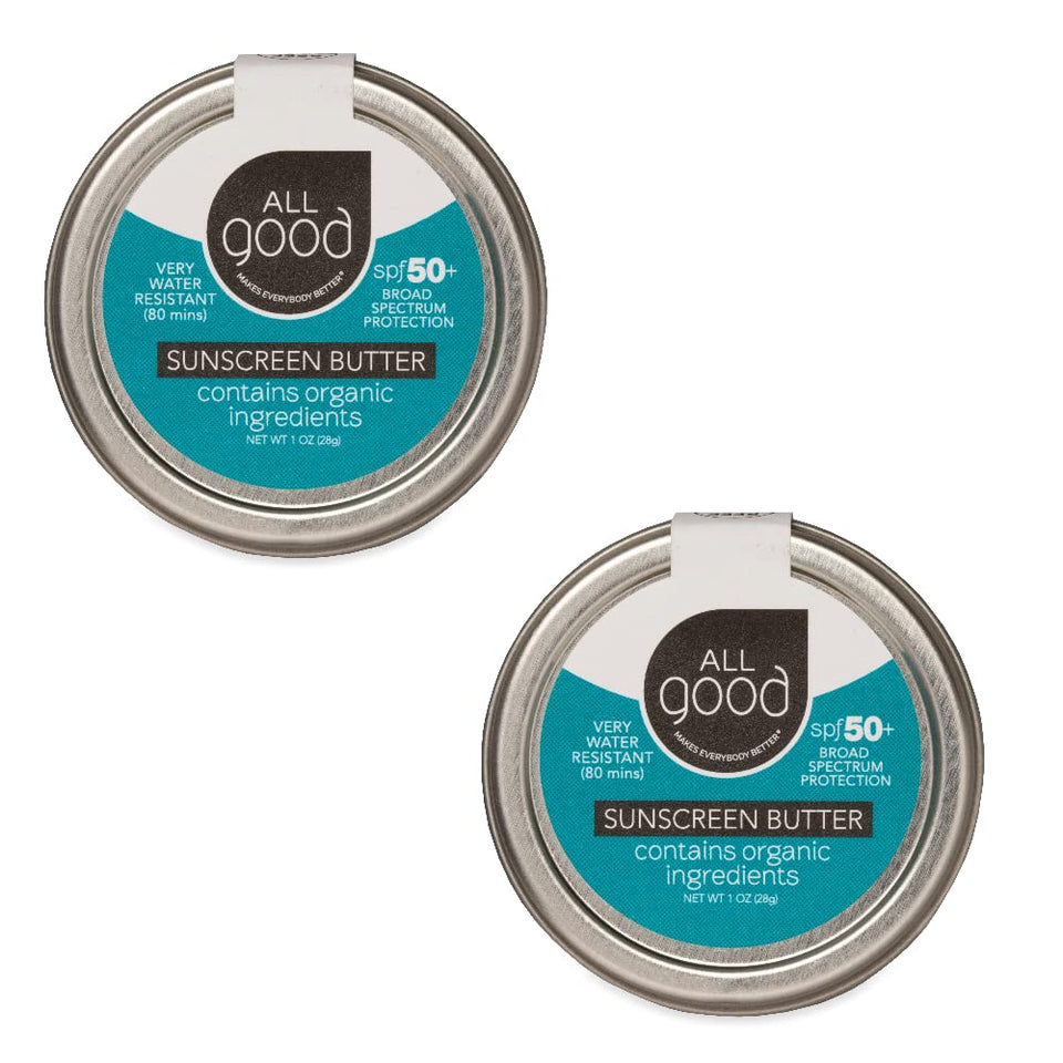 All Good Sunscreen travel-size tin front shows compact protection for on-the-go adventures