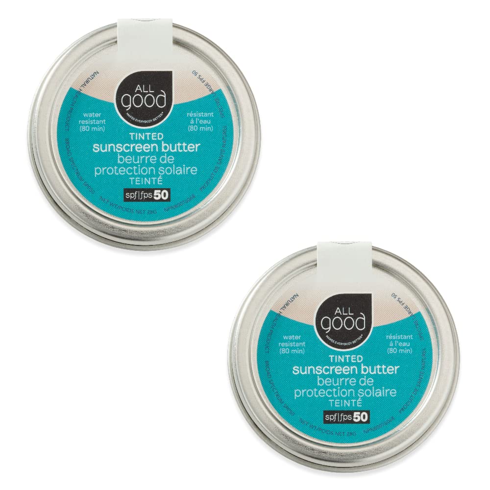 All Good tinted mineral sunscreen butter coral-reef-safe tint for daily wear.