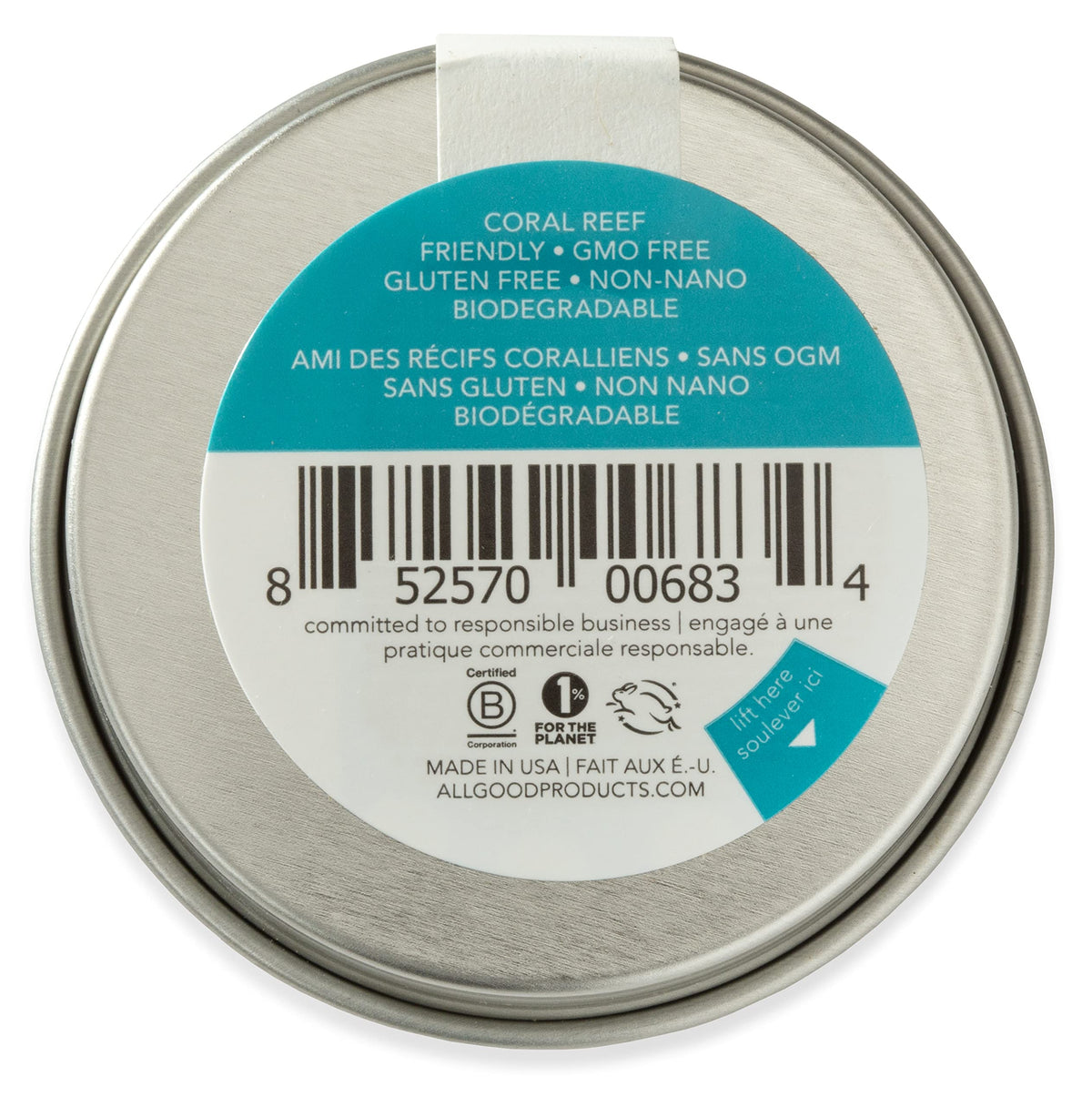 All Good two-pack packaging offers convenient reef-safe protection on the go.