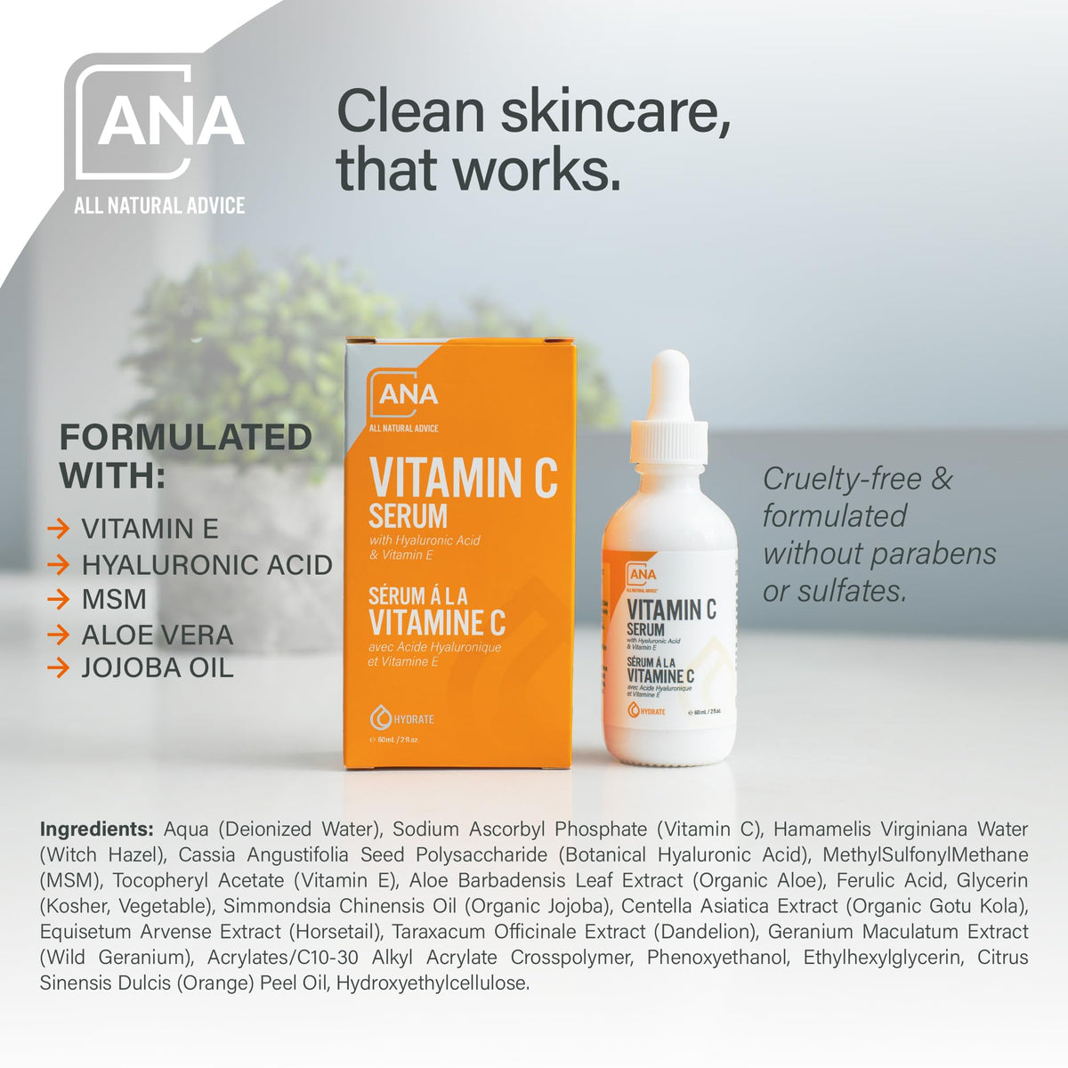 All Natural Advice Vitamin C Serum close-up bottle showing label and design