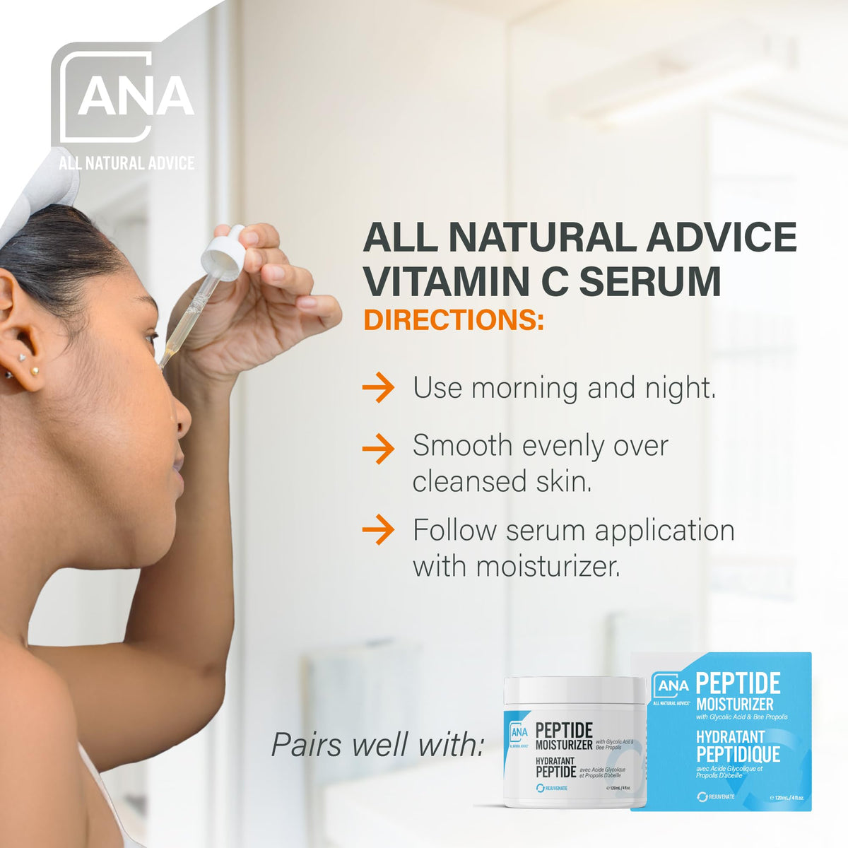 All Natural Advice Vitamin C Serum packaging details for 60mL size