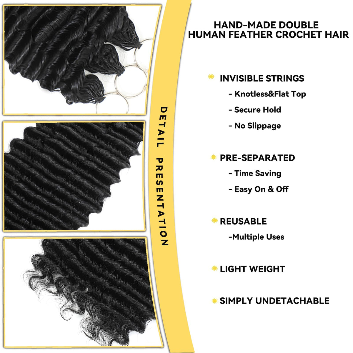 ALLBENLOS pre-separated crochet hair 18-inch 120G speeds installation and prep.