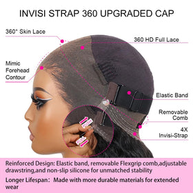 Allboom drawstring 360 lace wig shows secure adjustable fit
